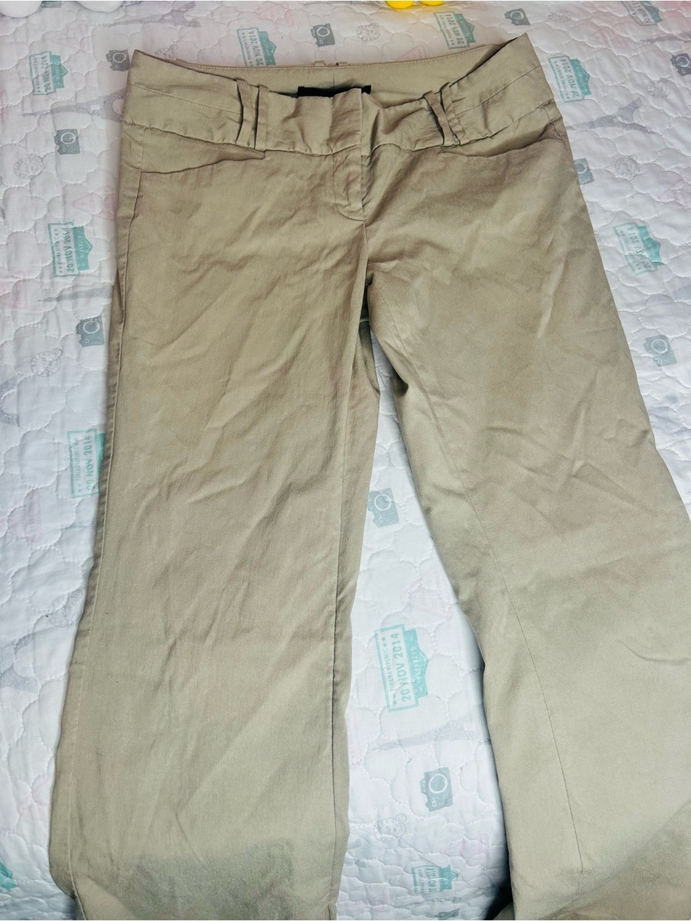 The Limited Khaki Stretch Straight-Leg Pants